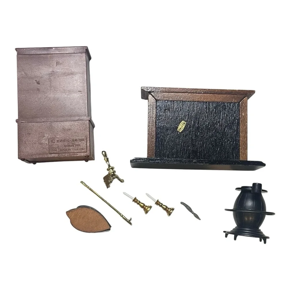 Vintage Miniature Bandai Maple Town Story Cabinet & Pot‎ Belly Stove + Extras